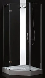 Душевой уголок Cezares Bergamo 100x100см BERGAMO-P-1-100-C-Cr-R-lV профиль хром, стекло прозрачное