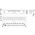 Душевой лоток AlcaPlast APZ1 300 с опорами, хром