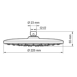 Верхний душ Wasserkraft Elbe A077 черный