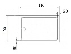 Душевой поддон Cezares 110х100см TRAY-A-AH-110/100-15-W белый