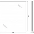 Зеркало BelBagno 70 SPC-AL-700-800 хром