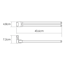 Полотенцедержатель Wasserkraft Leine K-5031 хром