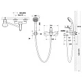 Смеситель для ванны с душем Bravat FIT 7F6135199CP-B-RUS хром