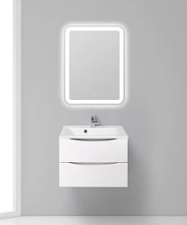 Тумба с раковиной BelBagno Marino 70 белая глянцевая
