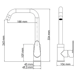 Смеситель Wasserkraft Alz 28807 для кухонной мойки