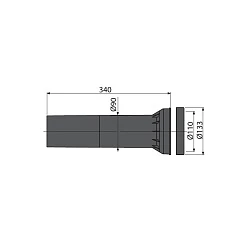 Впускной патрубок для унитаза AlcaPlast M148