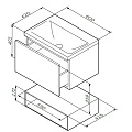 Тумба под раковину AM.PM Gem 60 M90FHX06021WG белый