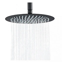 Верхний душ BERGES VENTAS R BLACK 074004 черный матовый
