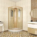 Душевая кабина Niagara Luxe 90x90см NGL-7715GBK профиль золото
