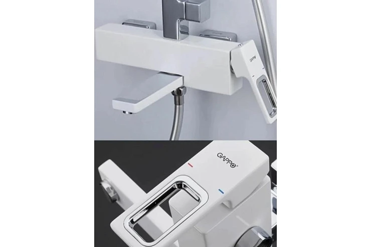Душевая стойка Gappo Futura G2417-8 белый / хром