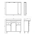Тумба с раковиной Comforty Сочи 85 00004134639CF белая глянцевая