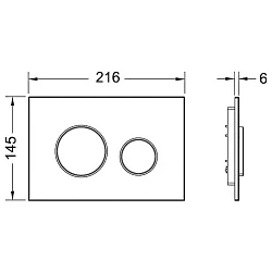 Кнопка смыва TECE Loop 9240920 белая глянцевая