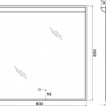 Зеркало BelBagno Uno 80 SPC-UNO-800-800-TCH с подсветкой