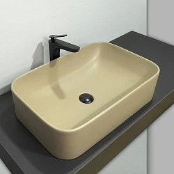 Раковина накладная Comforty 78575MC-60 бежевая матовая