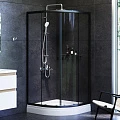 Душевой уголок AM.PM X-Joy 90x90см W88E-205-090BT64 профиль матовый черный, стекло прозрачное