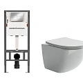 Комплект инсталляции Ceramica Nova CN121002CH с унитазом CN3009, кнопка хром глянец