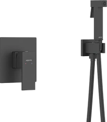 Гигиенический душ Aquatek Либра AQ1619MB со смесителем, с внутренней частью, матовый черный
