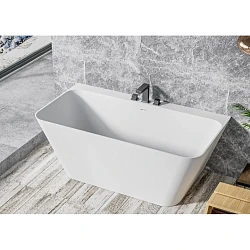 Ванна из литьевого мрамора Cezares Liner 170x80см CZR-LINER-170-80-60-SSB белая матовая