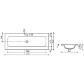Раковина встраиваемая Ceramica Nova Grace 120см CN7017 белая