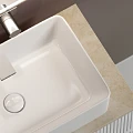 Тумба с раковиной Sancos Snob T 80 с бежевой столешницей, белая