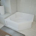 Акриловая ванна Aquatek Лира 150x150 см LIR150-0000032 белая глянцевая