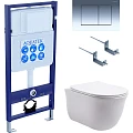 Комплект унитаз Set Aquatek Европа AQ1900-00 + инсталляция Aquatek Standard INS 4в1