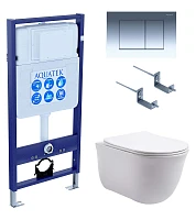 Комплект унитаз Set Aquatek Европа AQ1900-00 + инсталляция Aquatek Standard INS 4в1