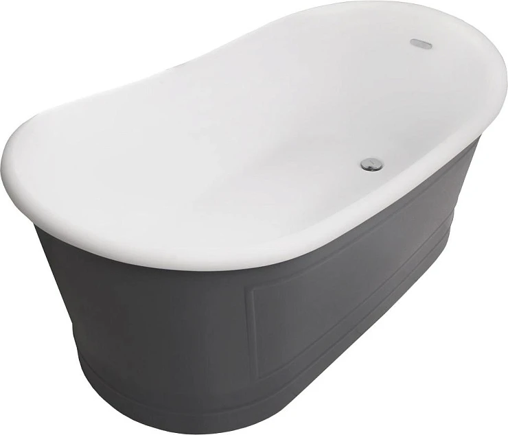 Акриловая ванна BelBagno 167,6х90х75 BB32-CF36 серая матовая
