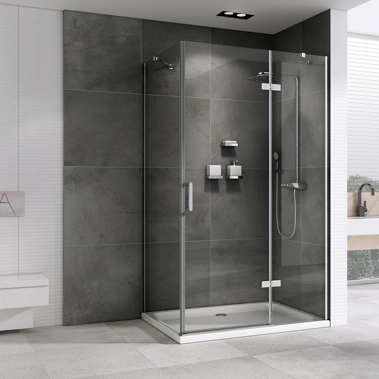 Душевой уголок ABBER Zart 120x90см AG08120-S91 профиль хром, стекло прозрачное