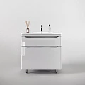 Тумба с раковиной Style Line Марелла 80 напольная, антискрейтч белый глянец