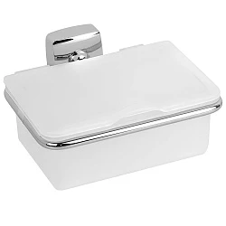 Контейнер для ватных дисков Fixsen Kvadro FX-61318 белый / хром