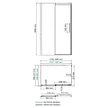 Душевой уголок Wasserkraft Alme 120x90см 15R07 профиль хром, стекло прозрачное