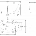 Акриловая ванна BelBagno 170x90x60 BB67-170 белая глянцевая