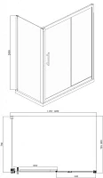 Душевой уголок Bravat Stream  BS120.3103S 80x200x120