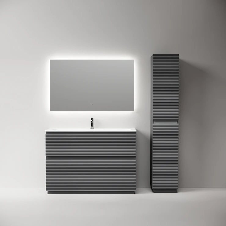 Тумба с раковиной Sancos Folk Floor 120 напольная, Grey soft