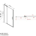 Душевая дверь в нишу Vincea Extra 100-110см VDP-1E1011CL профиль хром, стекло прозрачное