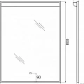 Зеркало BelBagno Uno 60 SPC-UNO-600-800-TCH с подсветкой