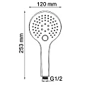 Душевая лейка Wasserkraft A061 пластик, хром