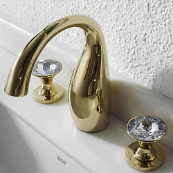 Смеситель на борт ванны Bravat Swan F24287G-ENG золото