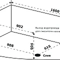 Акриловая ванна Azario Микона 160х100 левая МИВ0001 белая глянцевая