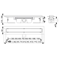 Душевой лоток AlcaPlast APZ6 650 с опорами, хром