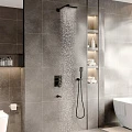 Душевой комплект BERGES NARDIS 3S BLACK с внутренней частью, черный матовый