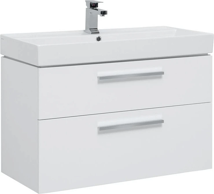 Тумба с раковиной Aquanet Nova 90 245256 белая