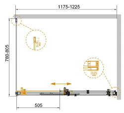 Душевой уголок Cezares Stylus-Soft 120x80см STYLUS-SOFT-AH-1-120/80-C-Cr хром, стекло прозрачное