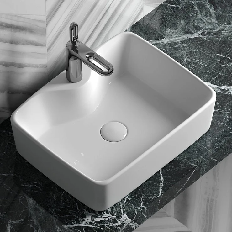 Раковина накладная Ceramica Nova Element CN6033 белая глянцевая