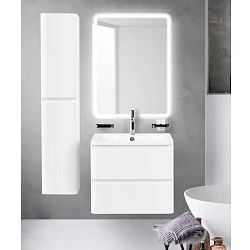 Тумба с раковиной BelBagno Albano 60 ALBANO-600-2C-SO-BL белая глянцевая