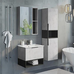 Зеркало-шкаф Comforty Франкфурт 60 00-00004331CF бетон светлый