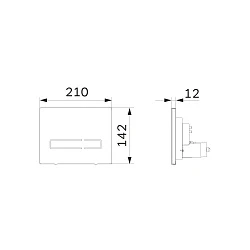 Кнопка смыва AM.PM Touch Pro I0450A38 черная глянцевая