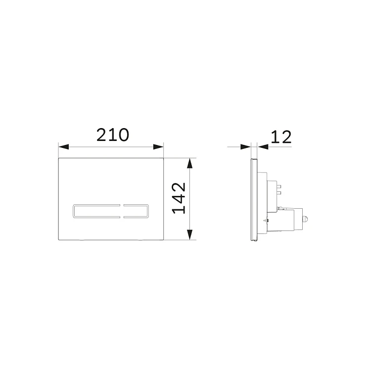 Кнопка смыва AM.PM Touch Pro I0450A38 черная глянцевая
