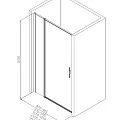 Душевая дверь в нишу Allen Brau Priority 160x200 см 3.31037.00 профиль хром, стекло прозрачное